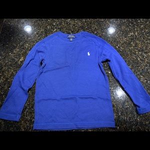 Kids Ralph Lauren Waffle Knit Long Sleeve Shirt